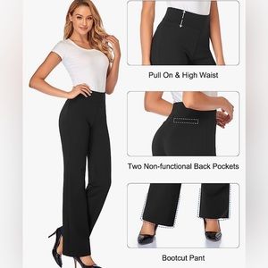 Tapata Women Dress Pants XXL 34" High Waist Stretchy Bootcut Pants Tall